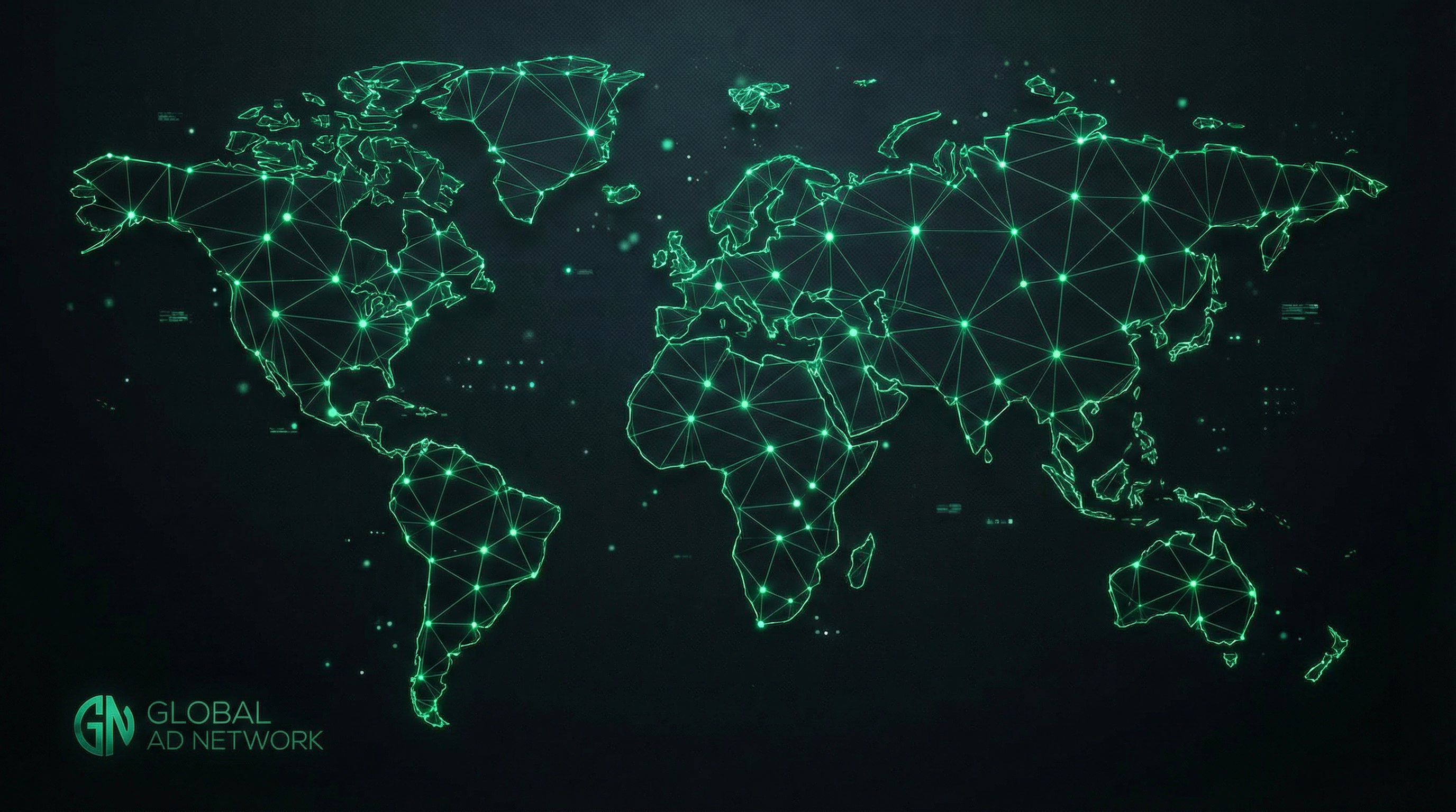 Global advertising network coverage map